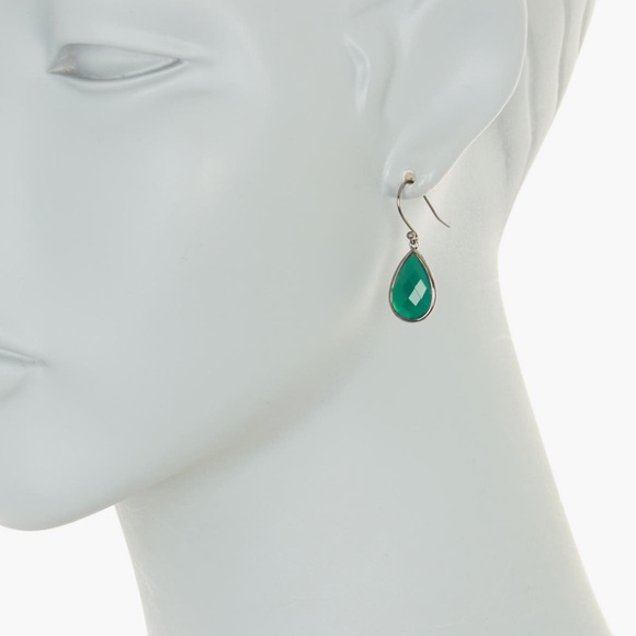 NWT Adornia Green Onyx Pear Drop Earrings Brand NEW In Box. Super Cute!Nordstrom - Picture 3 of 3